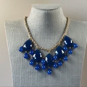 Mixit cobalt blue and gold statement necklace
